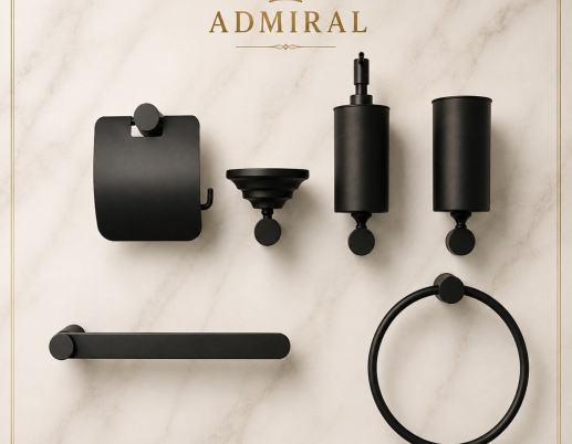 ست ۵ پارچه اکسسوری حمام برنجی ADMIRAL